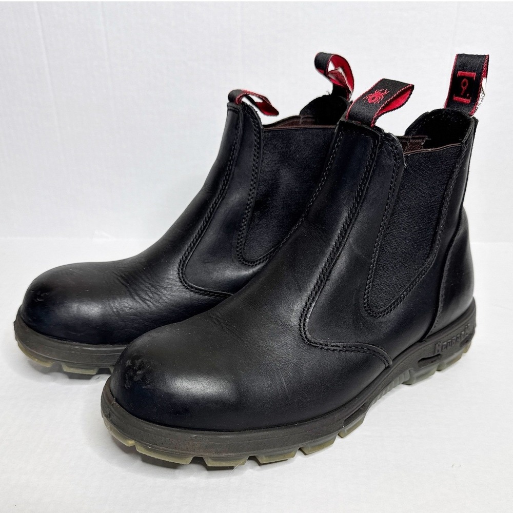 Redback Bobcat UBOK Black Leather Chelsea Work Boots Made in Australia Mens 9
